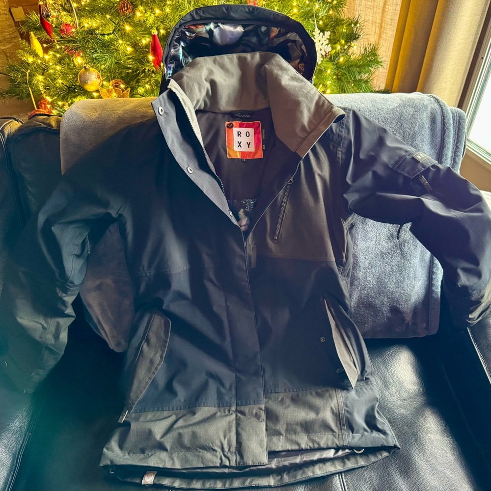 Roxy Black/ Charcoal Hooded Jacket